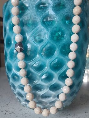 Simon Sebbag Cream Faceted Stone Bead Necklace